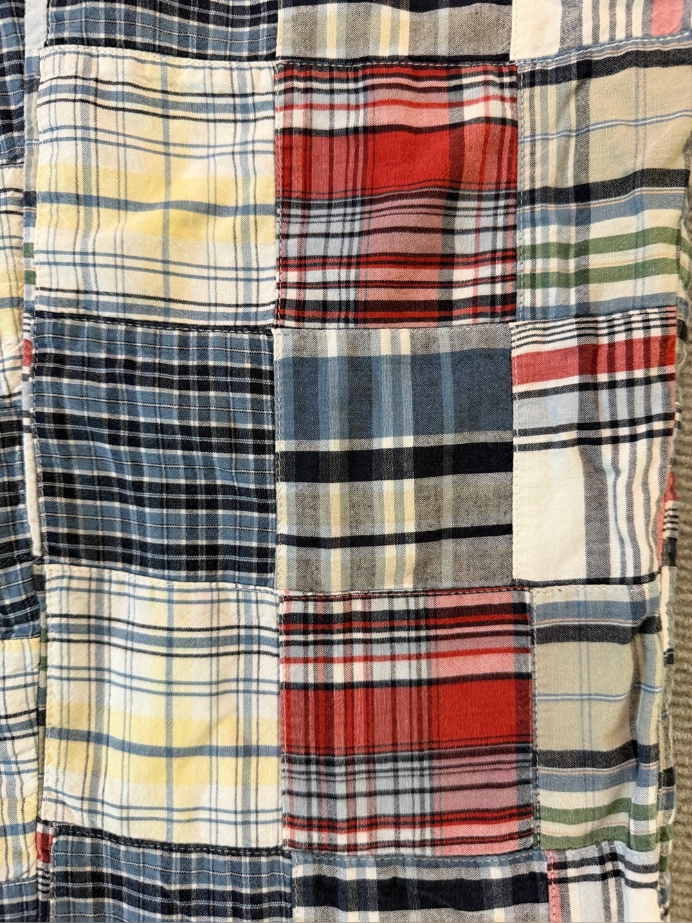 Orvis Cropped Patchwork Madras Pants Women’s 12 Preppy Coastal Cotton - Picture 3 of 7